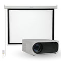 Proyector Portátil Orion 12000lm + Telón Eléctrico 80" LEVO