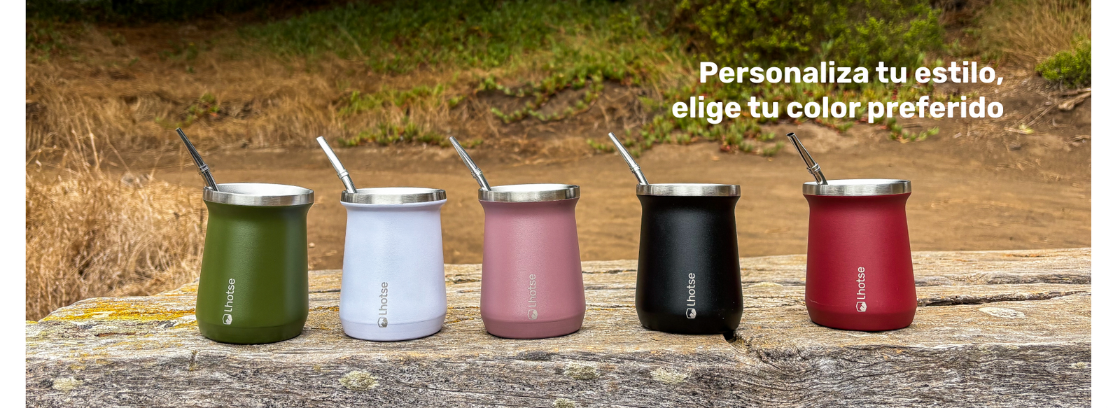Matera Mate Mug Térmico Acero Inoxidable con Bombilla Lhotse
