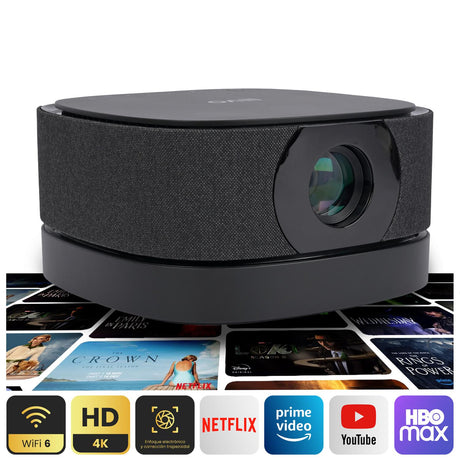 Proyector inalámbrico Levo Lumix – Smart WiFi y Bluetooth para cine en casa HD en Chile
