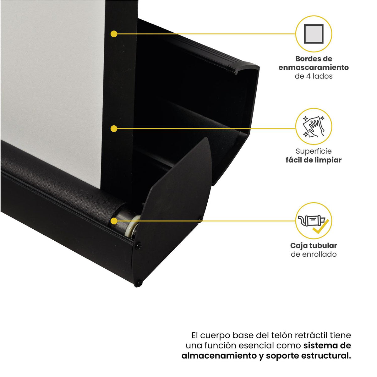 LEVO Telón 100 pulgadas sistema de elevación — caja y accesorios incluidos