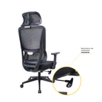 LEVO Silla Ergotech — persona trabajando en home office con postura correcta