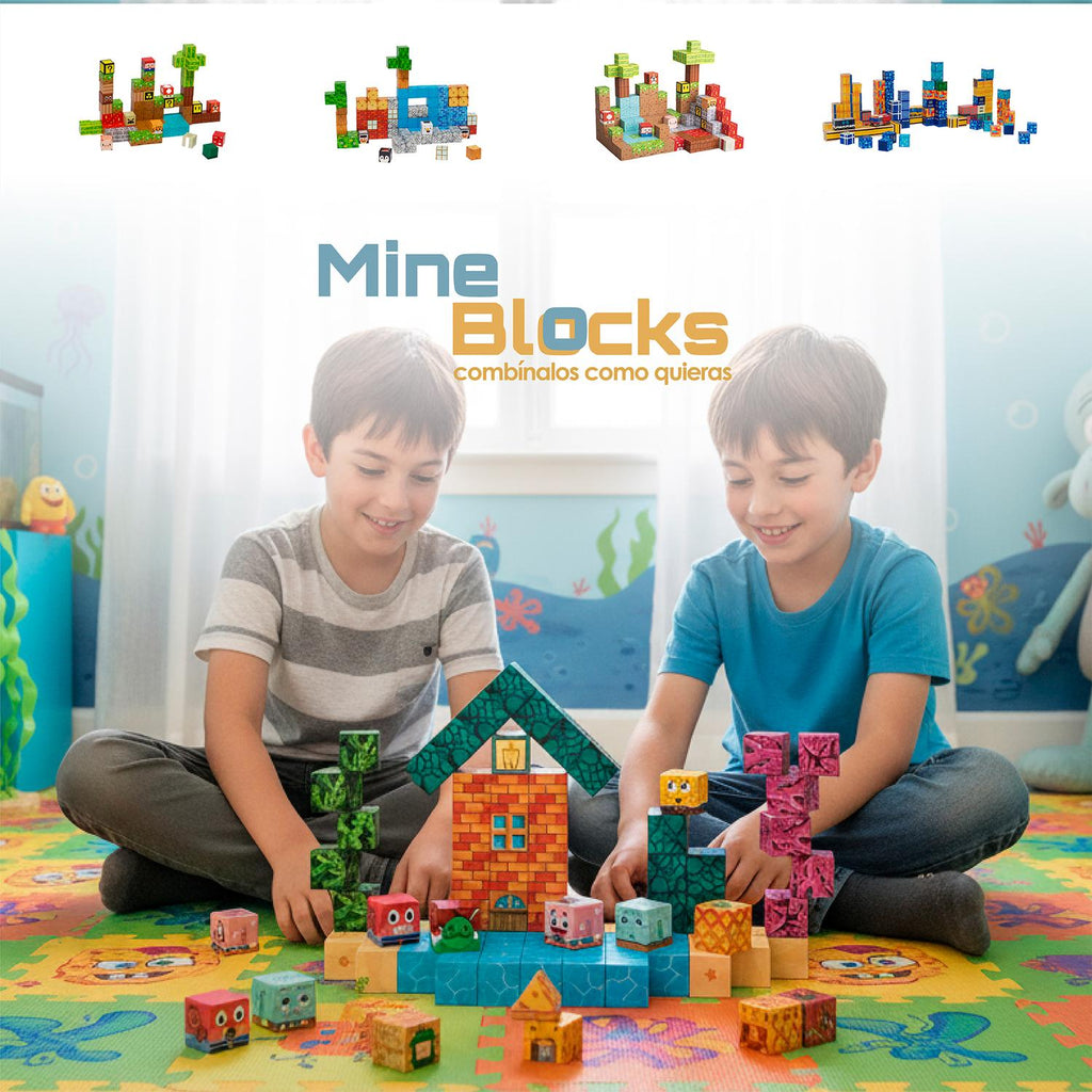 Juego Bloques Magnéticos 54pcs MineBlocks Bob Marino Bandú — foto 8