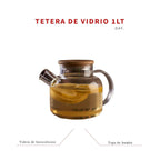 Tetera para Infusiones y Té de Vidrio con Tapa de Bamboo DAY — foto 5