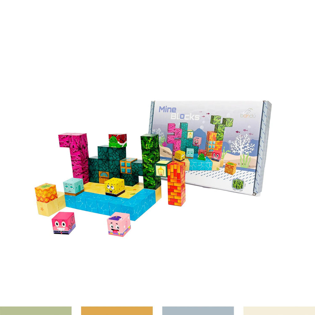 Juego Bloques Magnéticos 54pcs MineBlocks Bob Marino Bandú — foto 7