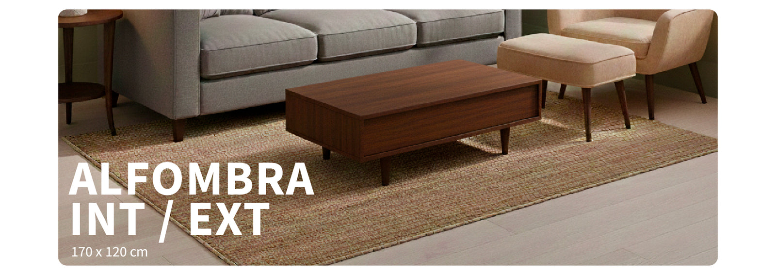 Alfombra Exterior/Interior Rectangular 170x120 cm Atmosphera
