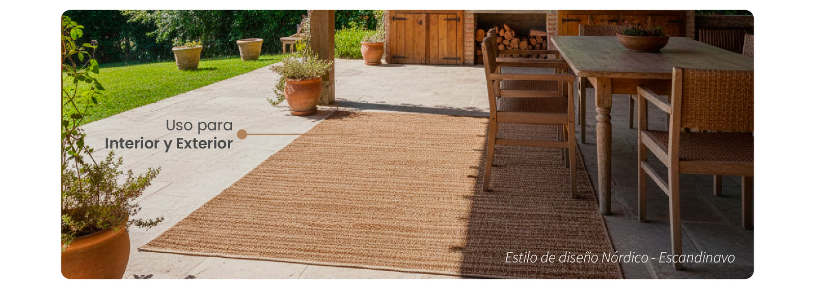 Alfombra Exterior/Interior Rectangular 170x120 cm Atmosphera