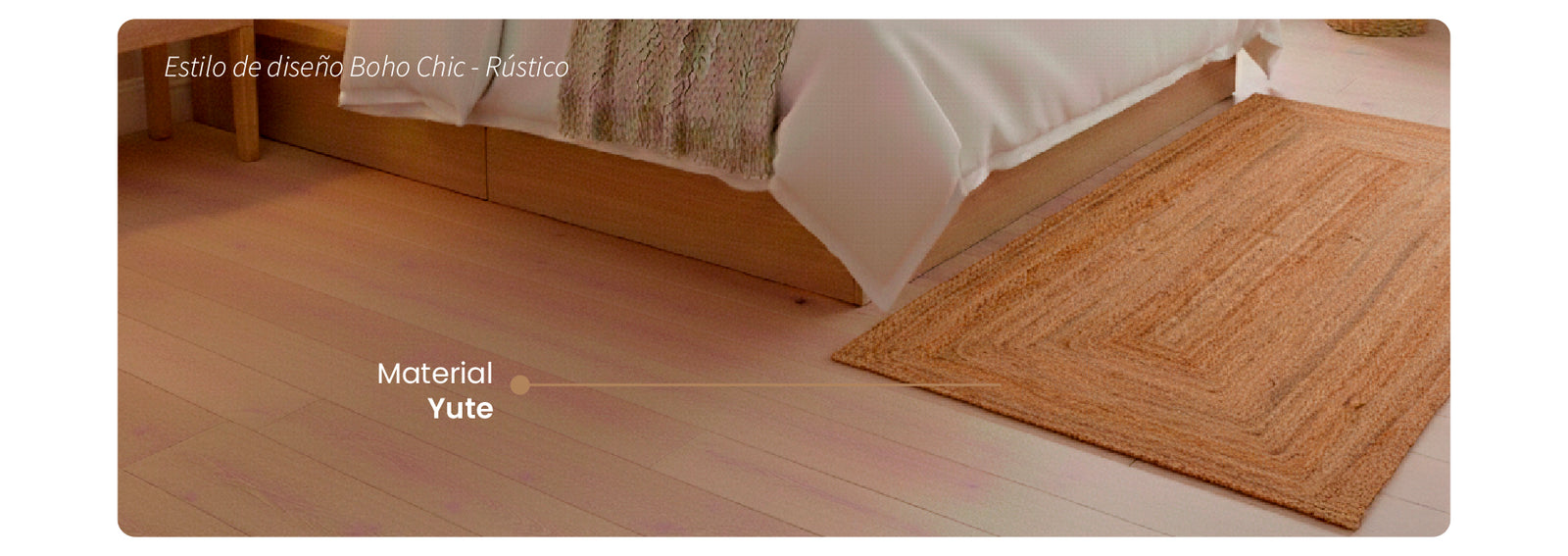 Alfombra de Yute Rectangular Pasillo 200x80 cm Atmosphera