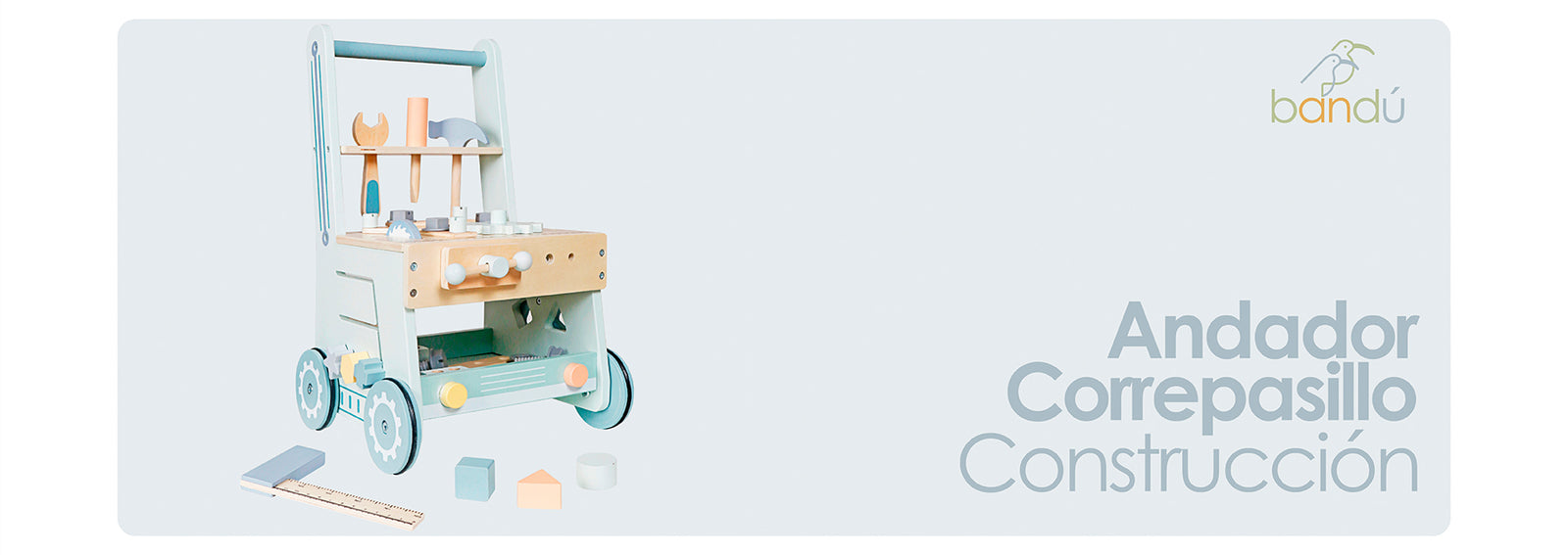 Andador Correpasillos Bebe Juego Construccion Madera Bandú