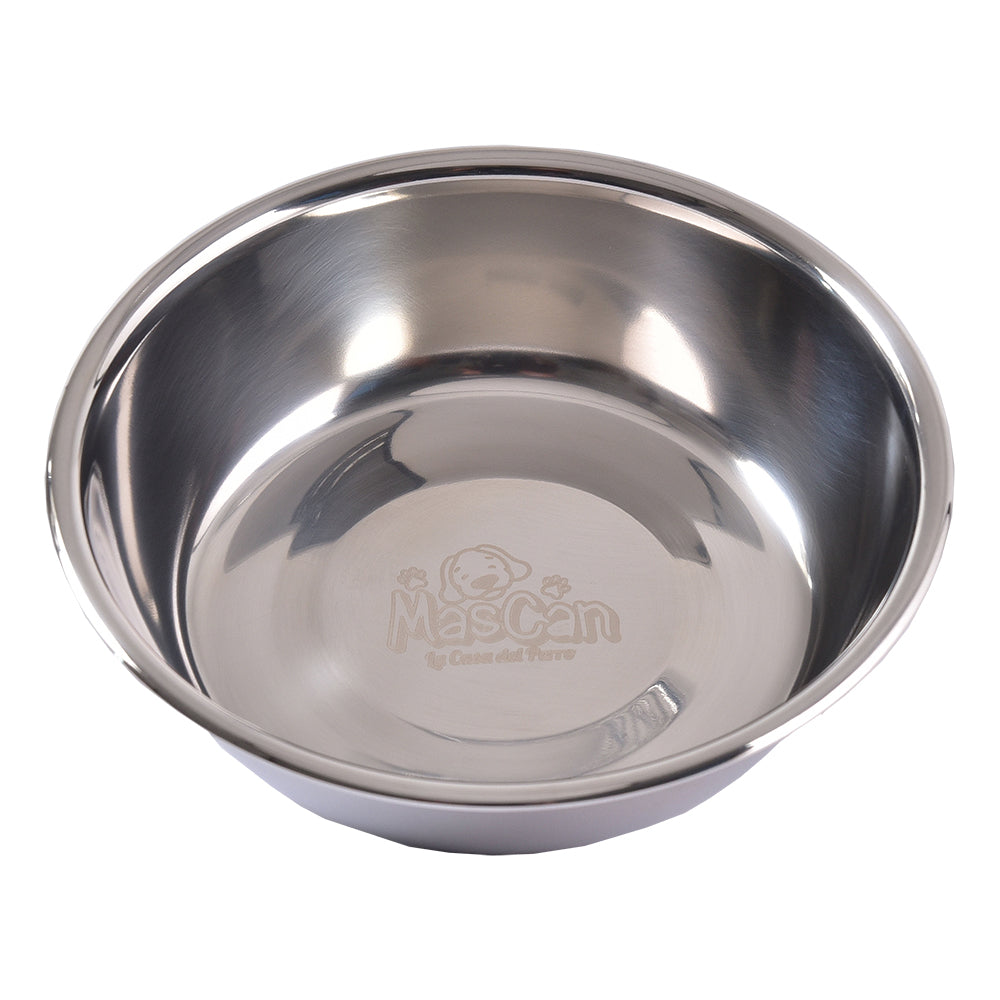 Plato Melamina Motivo Redondo Amarillo Talla S Perro Mascan — foto 3 (mascan.cl BW-00008-7.jpg)