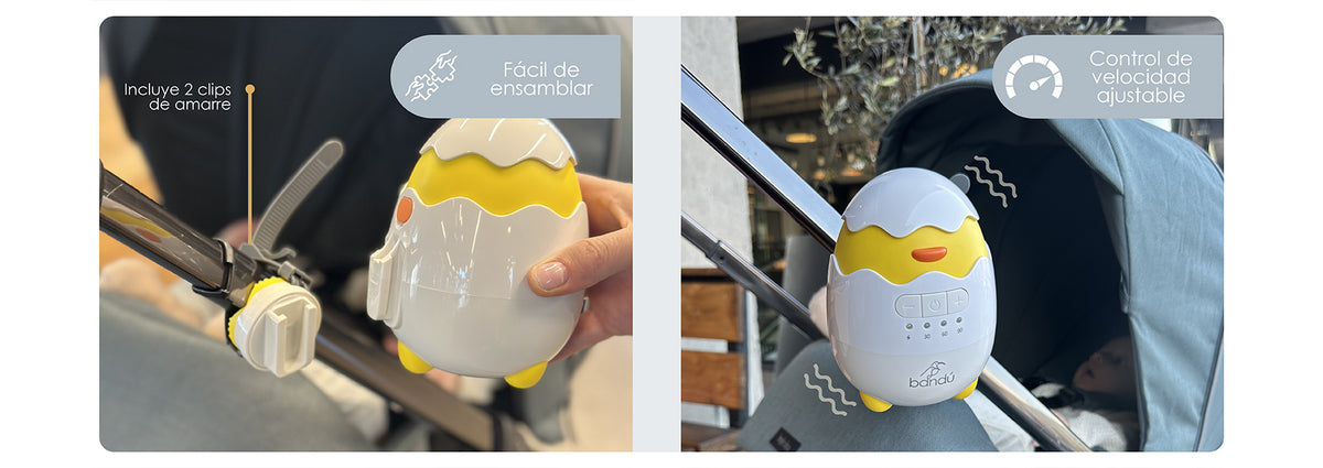 Mecedor Eléctrico Coche Recargable Bebé Baby Chick Bandú