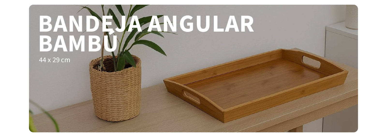 Bandeja Rectangular para Servir de Bambú 44x29 cm 5Five