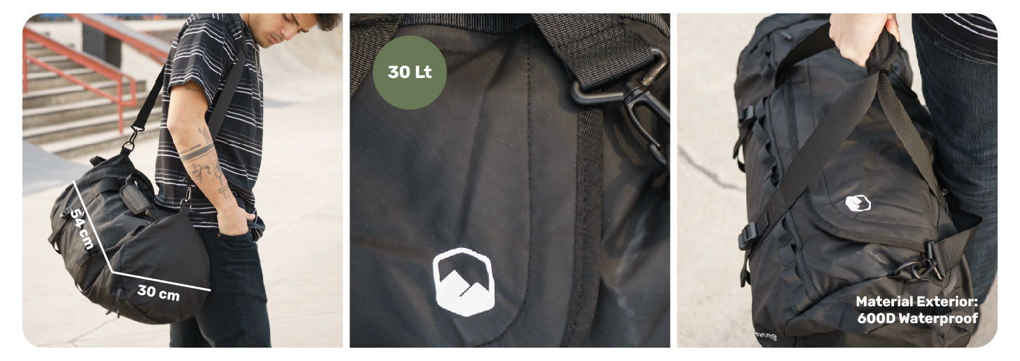 Bolso Deportivo Lhotse Duffel 30 Lts Bag Negro