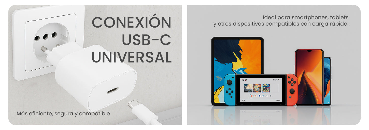 Cargador Super Rápido 25W + Cable De Carga Rápida 1Mt LEVO