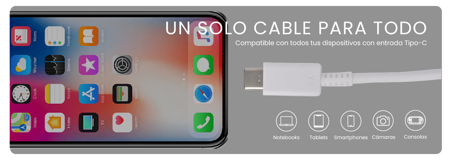 Cargador Super Rápido 25W + Cable De Carga Rápida 1Mt LEVO