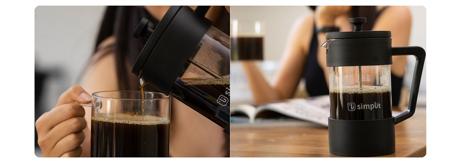 Pack Cafetera Francesa 600ml +Taza Doble Pared 300ml Simplit
