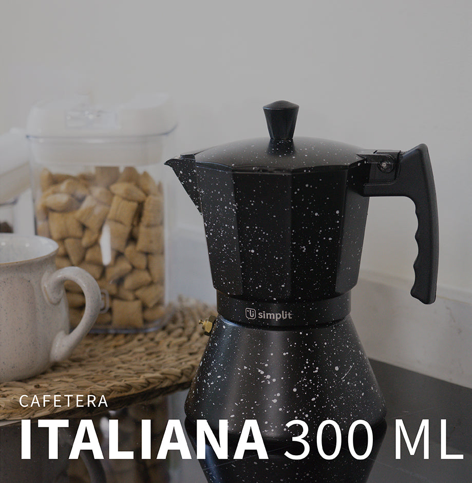 Pack Cafetera Italiana 4 Tazas + Taza Doble Pared 350 ml