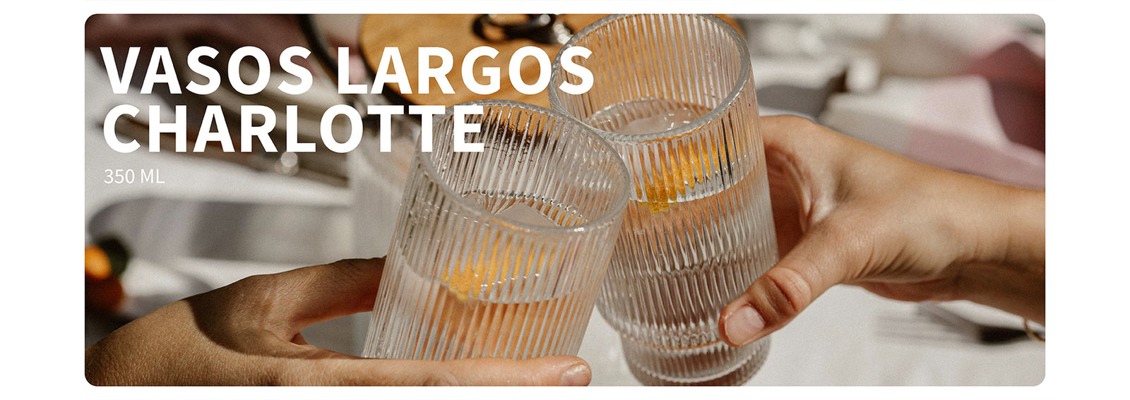 Set 6 Vasos Largo Vintage Charlotte 350ml Simplit