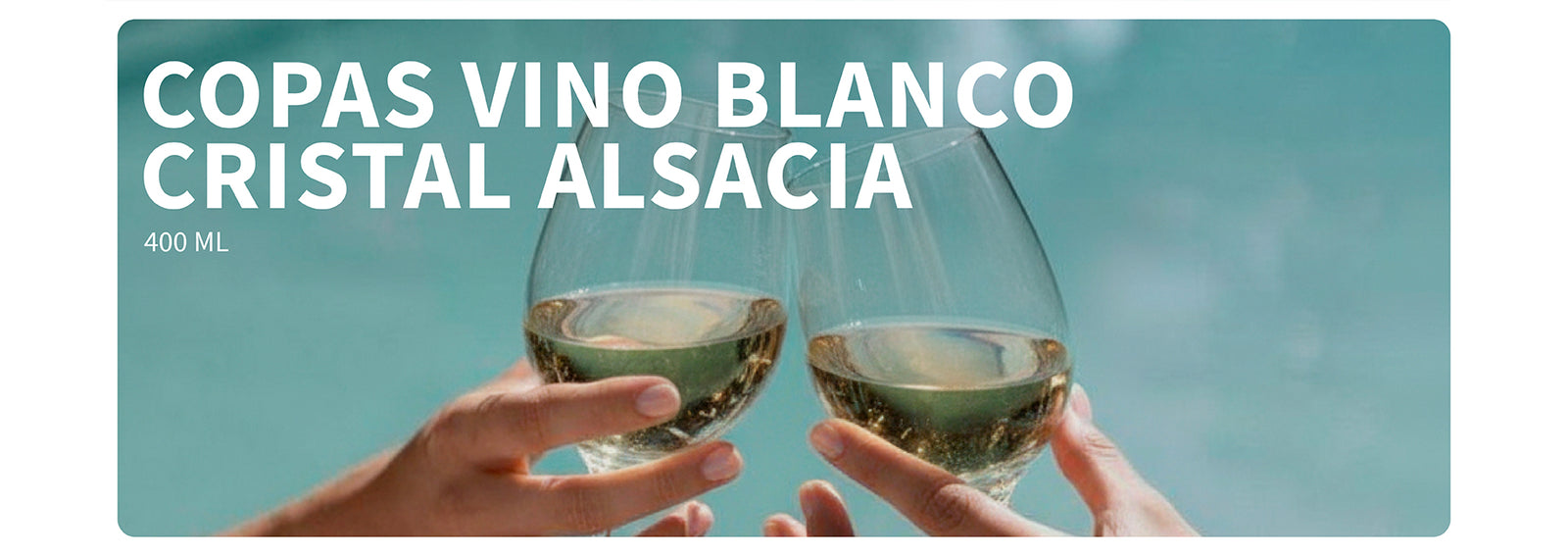 Set 6 Copas Vino Blanco 400ml Cristal Alsacia Simplit