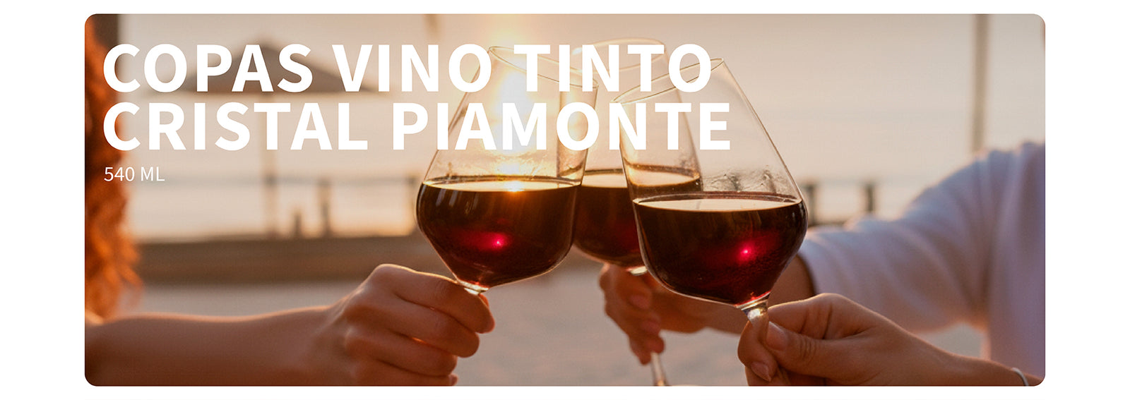 Set 6 Copas Vino Tinto 540ml Cristal Piamonte Simplit