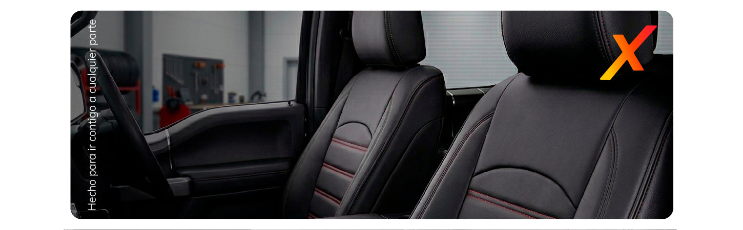 Fundas Cubreasientos Ecocuero Negro Universal XRoad