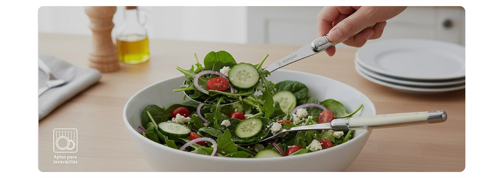 Cuchillería 24pcs más Cubiertos Ensalada Versalle Simplit