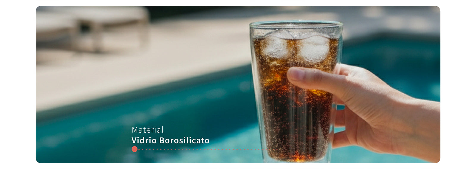Set 2 Vasos Vidrio Doble Pared 400 ml Simplit