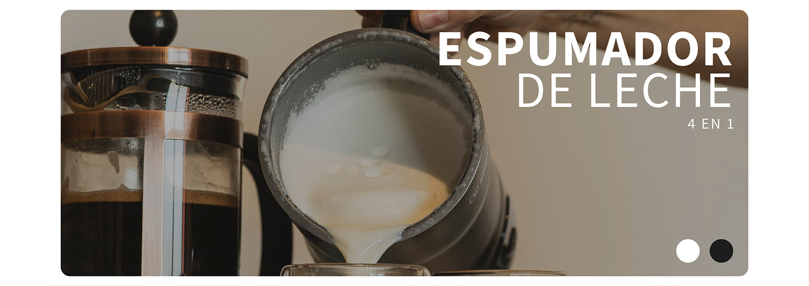 Espumador de Leche 4 en 1 Blanco Simplit