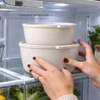 Beige · Batería de cocina Oxford Beige 15 piezas Simplit, tapas para refrigerador que convierten las ollas en contenedores