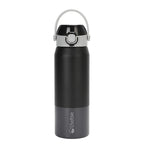 Negro · Botella Térmica Hydrotek 750 ml de acero inoxidable Lhotse, sobre fondo blanco
