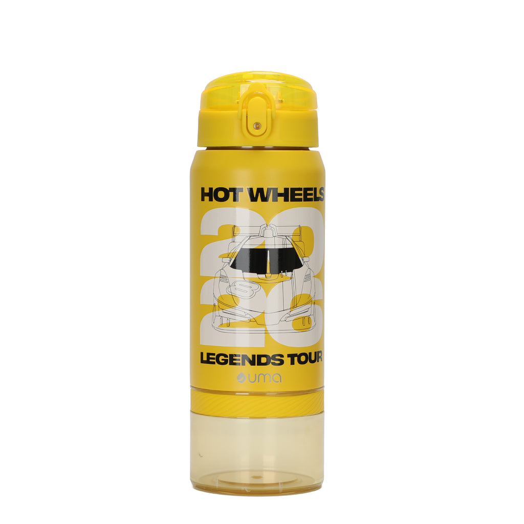 Botella Térmica Insulada Hot Wheels Legends 2 en 1 Nitro Yellow 590 ml UMA — packshot sobre fondo blanco