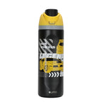 Botella Térmica Insulada Hot Wheels Legends Drift Yellow Lid 750 ml UMA — packshot sobre fondo blanco