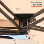 Toldo 270° Xroad: estructura de aluminio e instalación en barras de techo