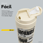 Vaso Térmico para Café Mug Hot Wheels Legends Tour Beige 590 ml UMA — sistema de cierre que abre fácil, 590 ml