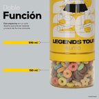 Botella Térmica Insulada Hot Wheels Legends 2 en 1 Nitro Yellow 590 ml UMA — doble función: 590 ml de bebida y 150 ml de almacenamiento