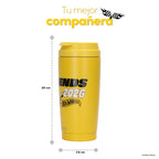 Vaso Térmico para Café Mug Hot Wheels Legends Turbo Yellow 590 ml UMA — medidas: 20 cm de alto por 7,2 cm de diámetro