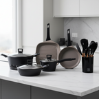 Kit Batería Cocina 8 Pza + Set 12 Utensilios Simplit