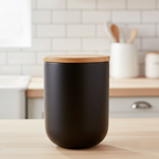 Contenedor de Cerámica Hermético Tapa Madera M Simplit