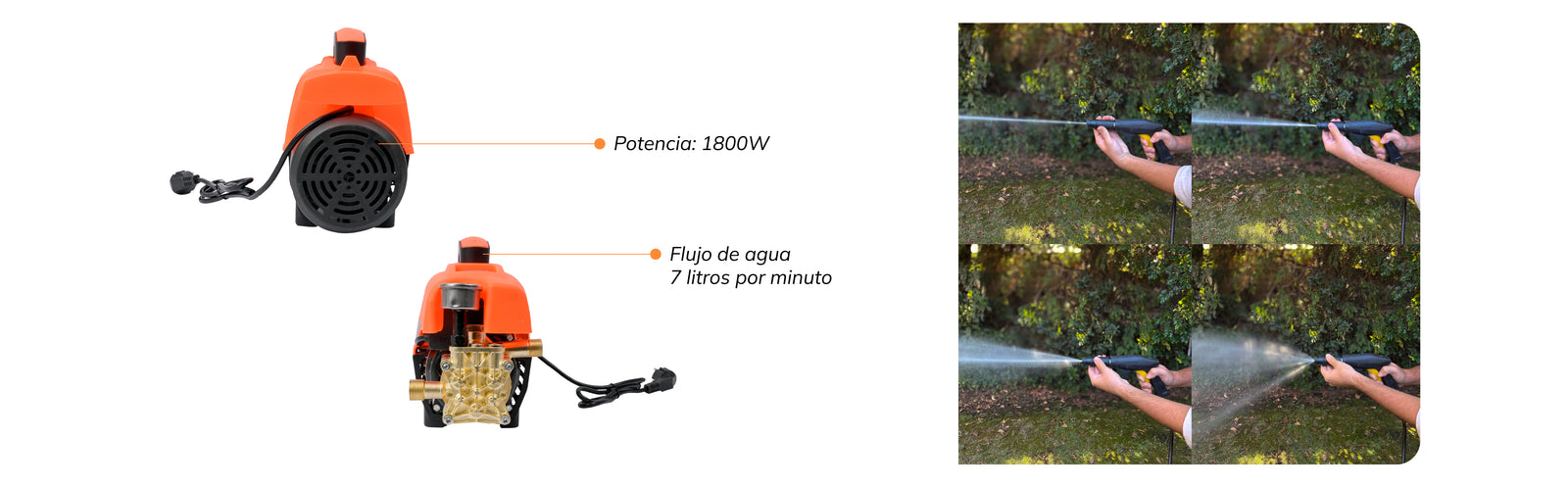 Hidrolavadora Eléctrica 1800W 120 Bar HydroX Xroad