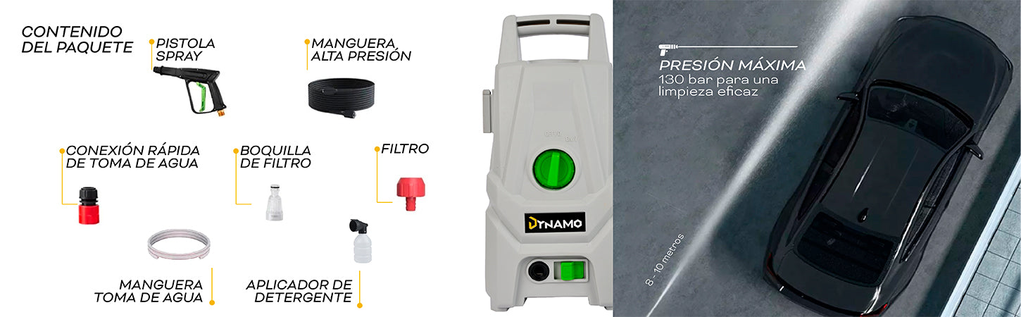 Hidrolavadora eléctrica Dynamo WP 1800w 130bar 220/240V 60Hz