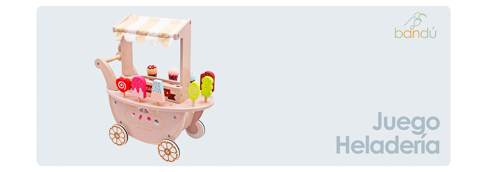 Juego Heladería Infantil Niños Madera Bandú