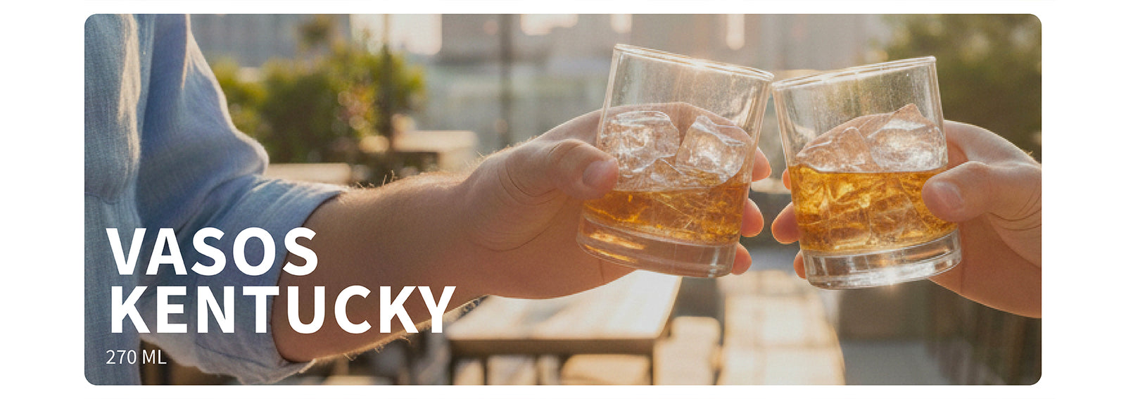 Set 6 Vasos Whisky Kentucky 270ml Simplit