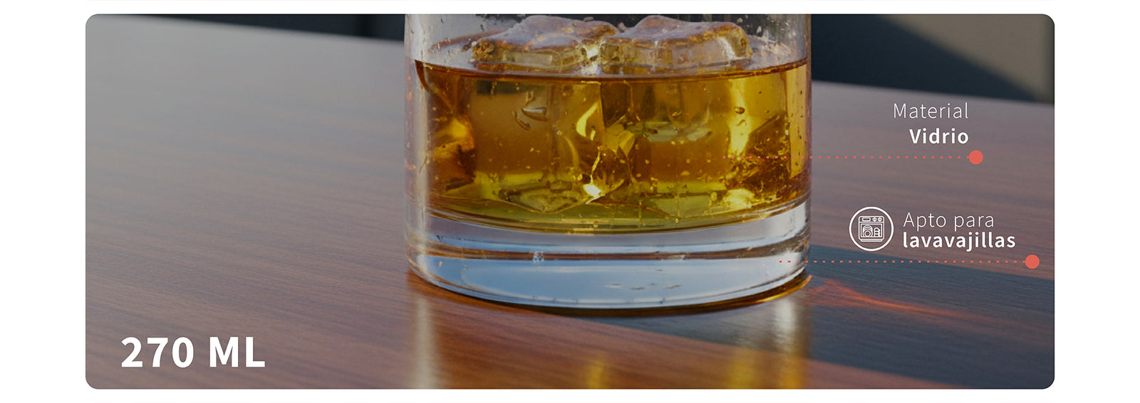 Set 6 Vasos Whisky Kentucky 270ml Simplit