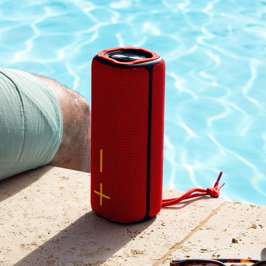 Parlante Portátil Inalámbrico Bluetooth Pulse On Rojo