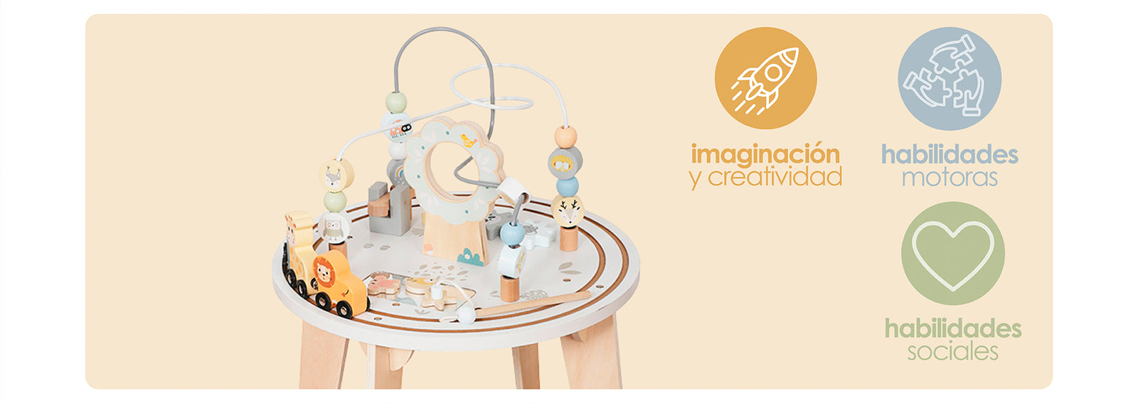Mesa Infantil Aprendizaje Didactica 7 en 1 Montessori Bandú