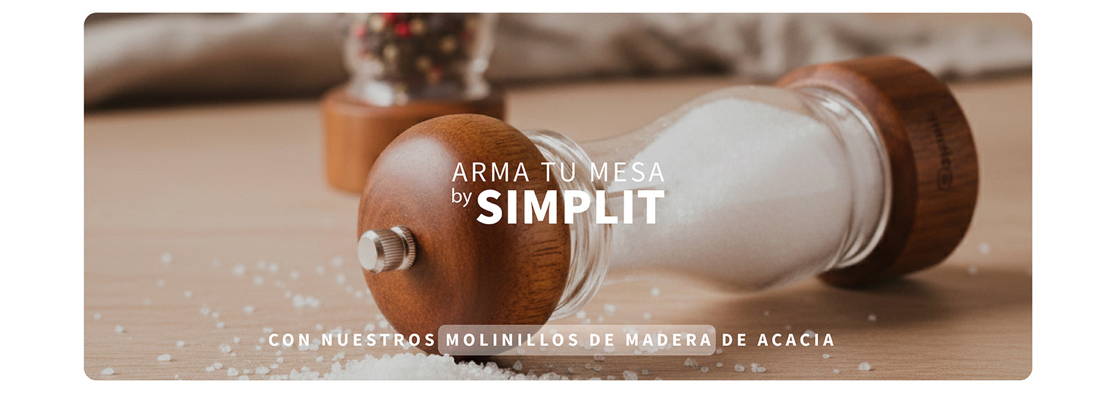 Set 2 Molinillos Sal Pimienta Madera Verona Simplit