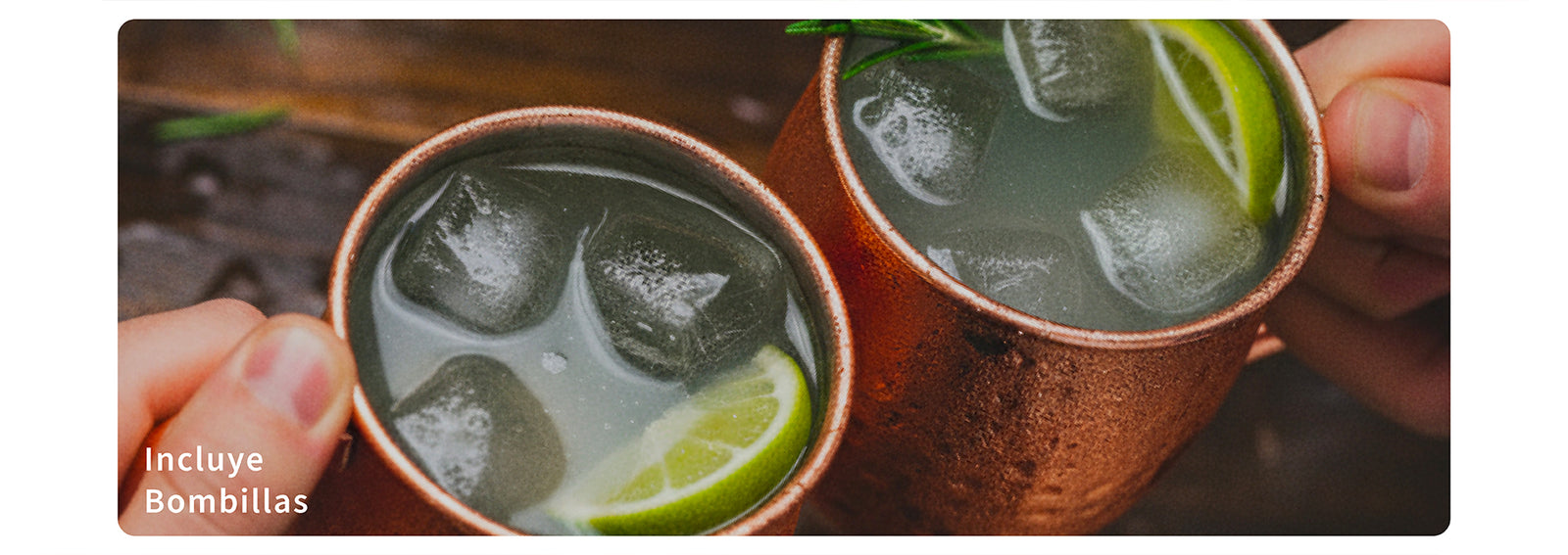 Set 4 Vasos Moscow Mule Mojito Mug Cobre + Bombillas Simplit