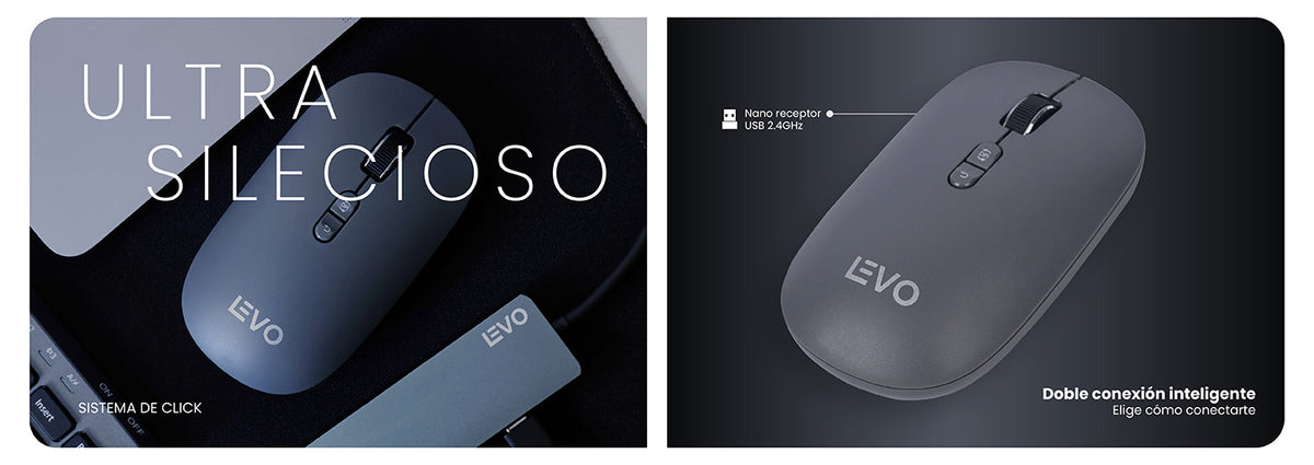 Teclado Slim Cygna + Mouse Slim Velar Grafito LEVO