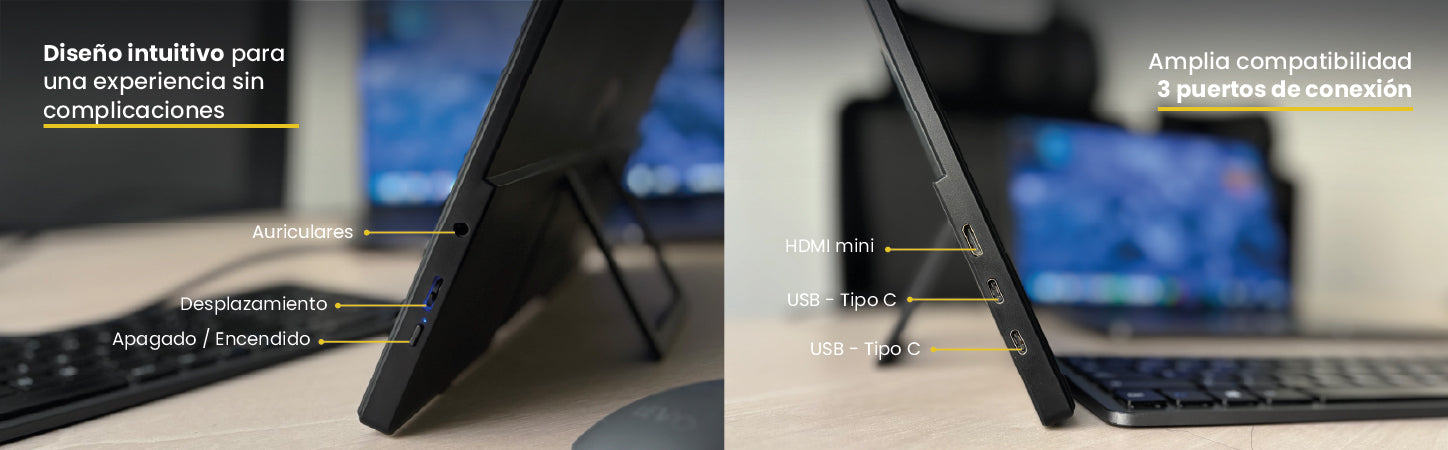Pantalla Monitor Portátil 15.6 LED Full HD NexView LEVO