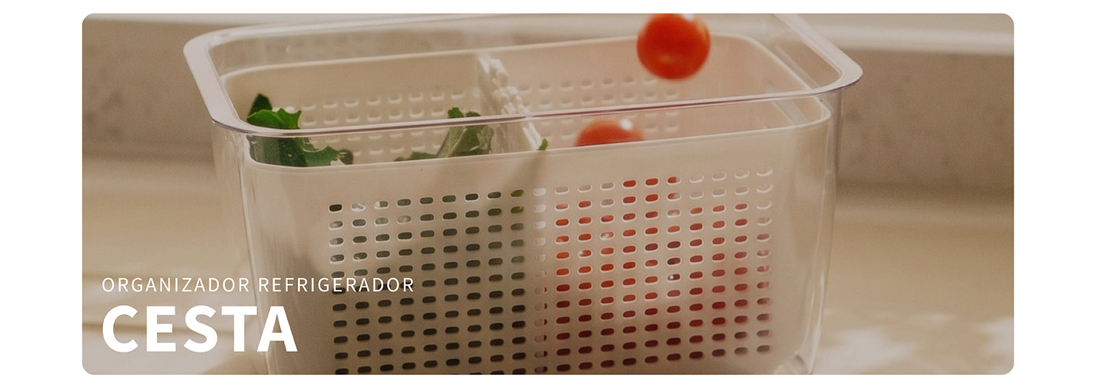 Organizador Refrigerador con Cesta L Simplit