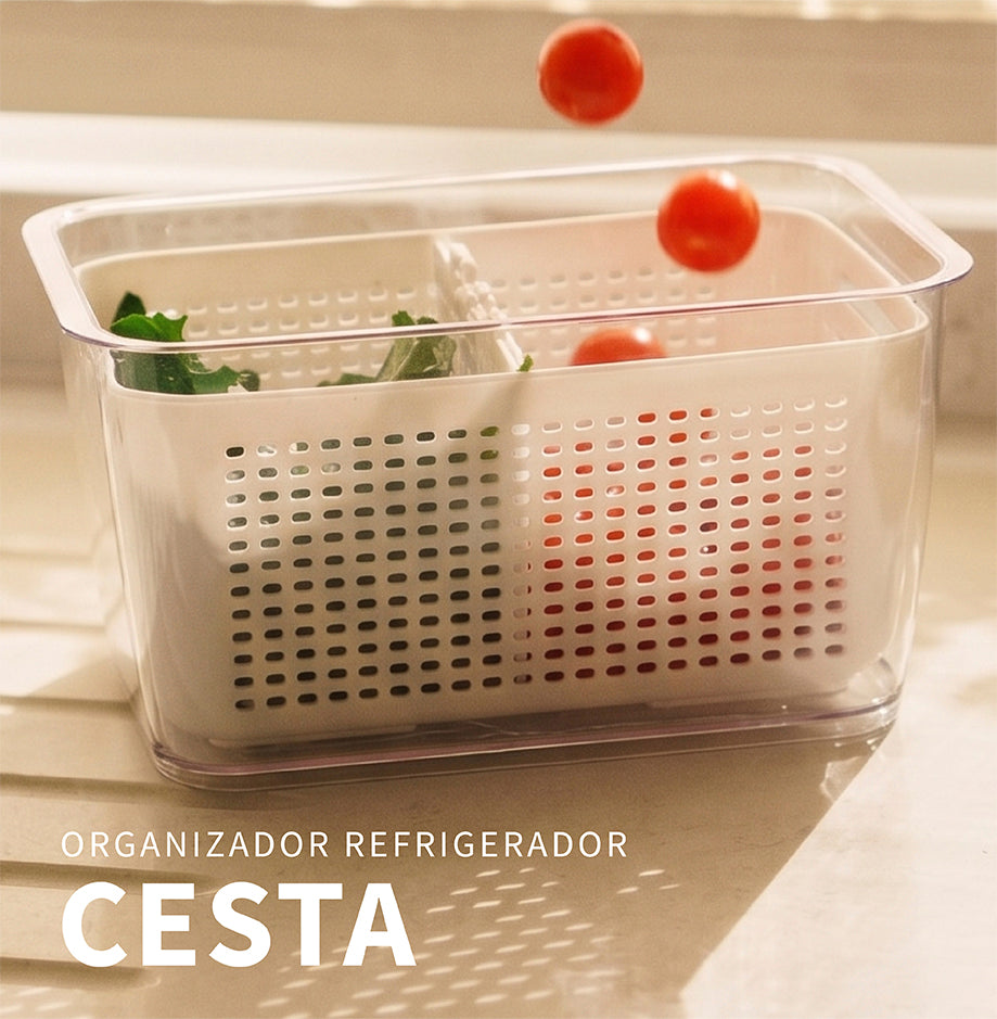 Organizador Refrigerador con Cesta M Simplit